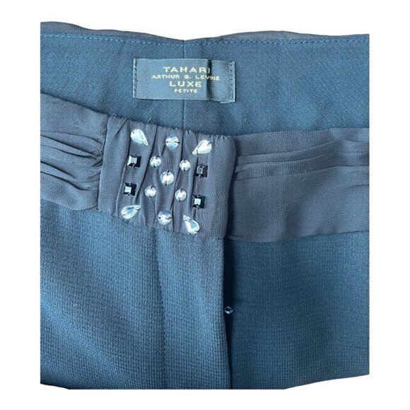 Tahari Luxe Petite Black Dress Pants - Picture 2 of 7